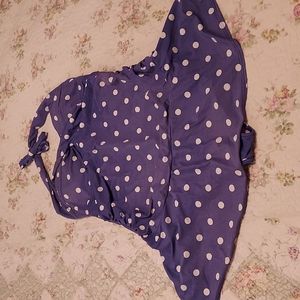 Retro style Halter Neck skirted polka dot suit
